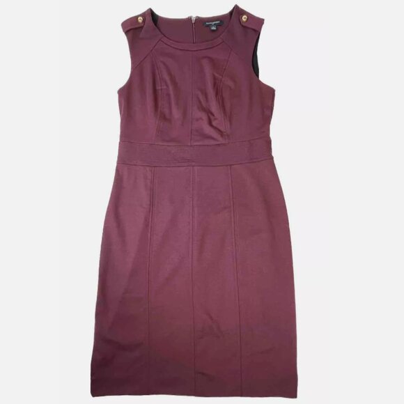 Banana Republic Sleeveless Sheath Dress With Epaulettes - Picture 1 of 7
